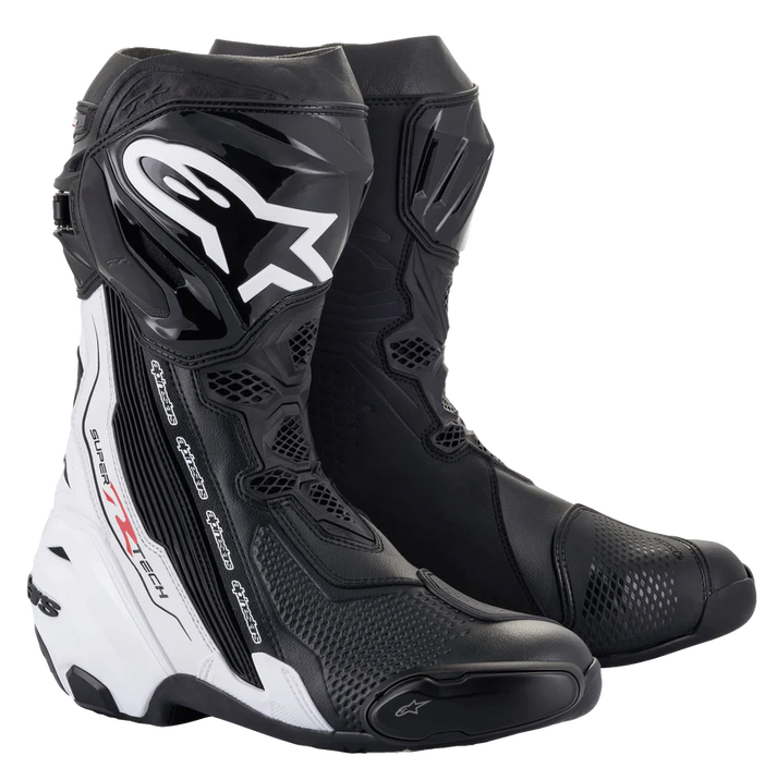 Alpinestars Supertech R Black/White Motorcycle Boots – SGI