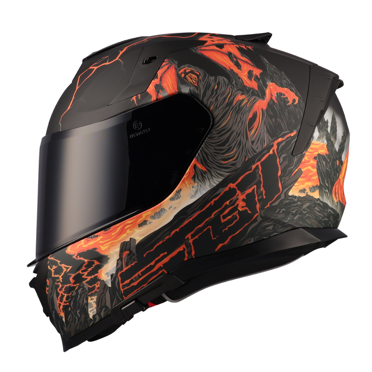 buy motorcycle helmets online south africa SGI Rival Magma Orange Helmet Vintage