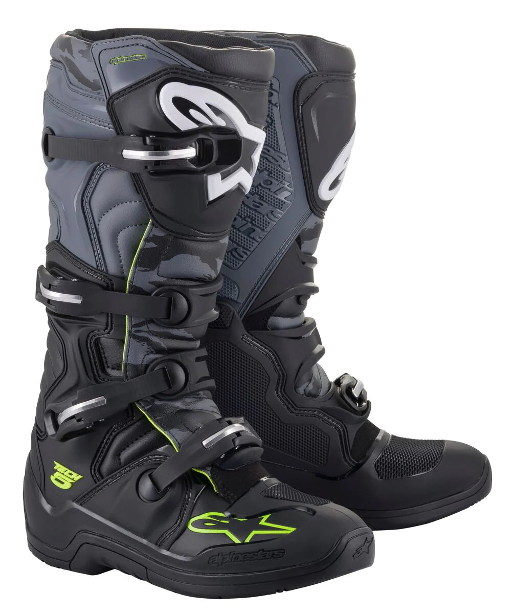 Alpinestars Tech 5 Boots Black Gray Yellow Fluo Motocross Boots SGI
