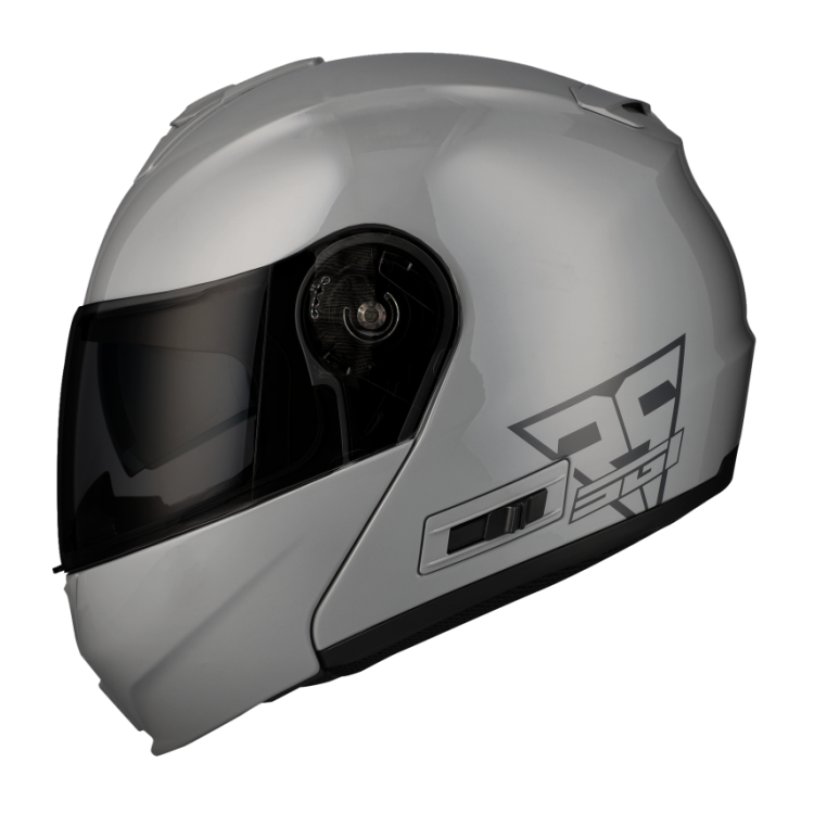 Grey motorbike deals helmet