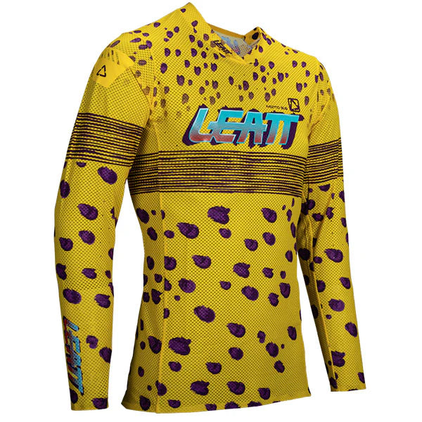Leatt Moto 5.5 UltraWeld Cheetah Motocross Jersey | MX Clothing – SGI Leatt Moto 5.5 UltraWeld Cheetah Motocross Jersey | MX Clothing – SGI