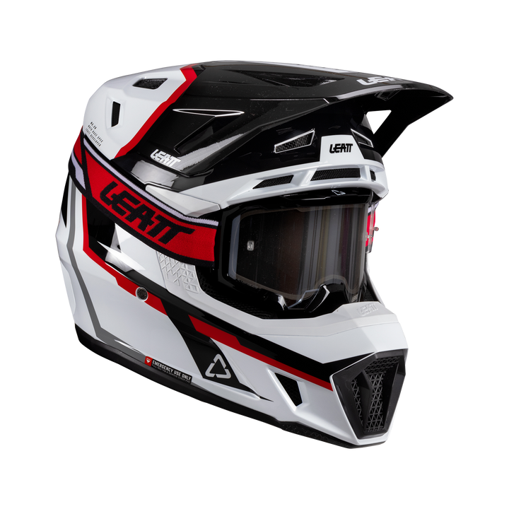 Leatt Helmet Kit Moto 7.5 White/Red with 4.5 Goggle – SGI