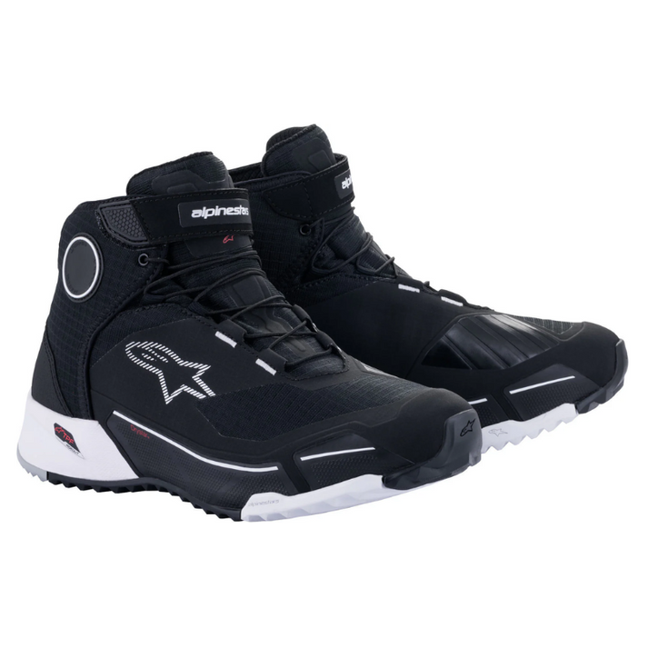 Alpinestar CR-X Drystar Riding Shoes Black/White Motorcycle Boots
