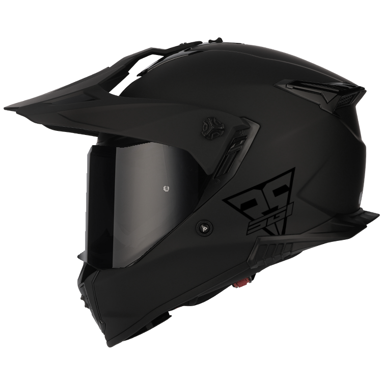 SGI Realm Matt Black Fibreglass Motorcycle Helmet