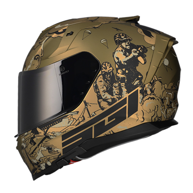 centurion motorcycle helmet SGI Rival Centurion Gold Motorbike Helmets