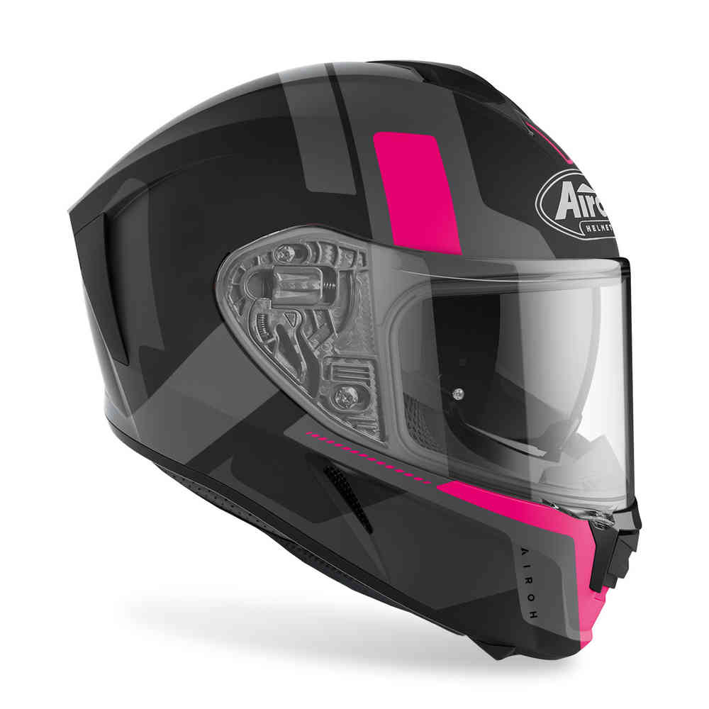 Pink and shop black bike helmet