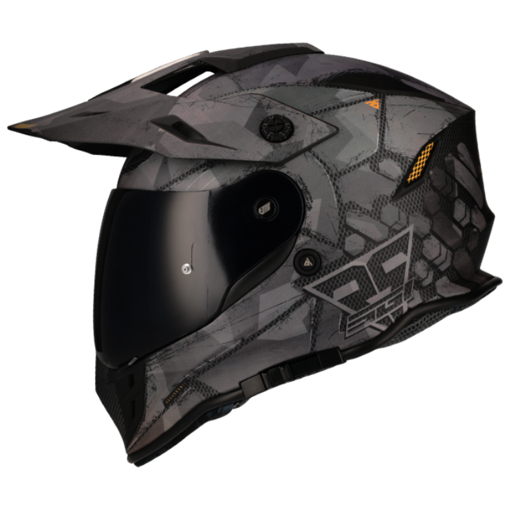 SGI DSV3 Squadron Black/Yellow Motorbike Helmet
