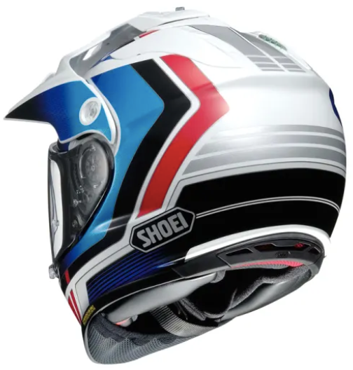 Shoei Hornet X2 Sovereign ADV Blue/White/Red Motorcycle Helmet – SGI