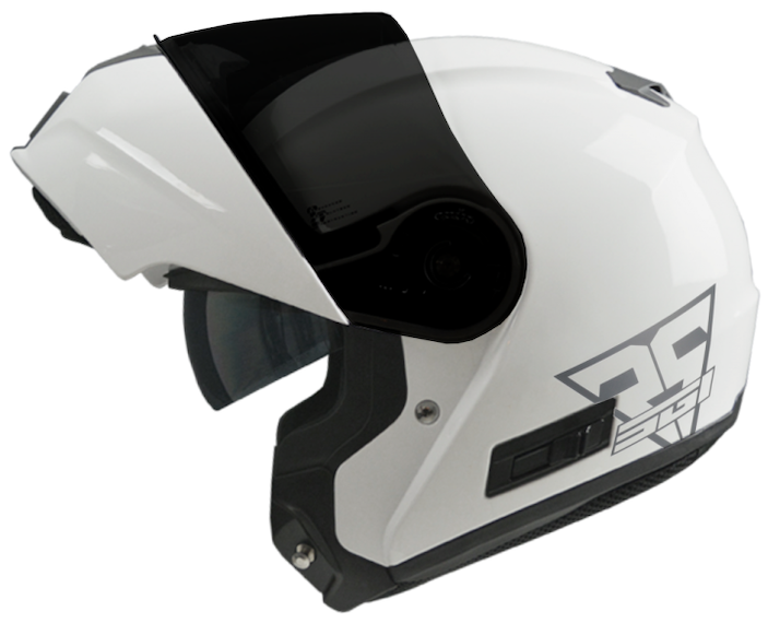 SGI Fusion Gloss White Modular Motorbike Helmet Helmets RSA