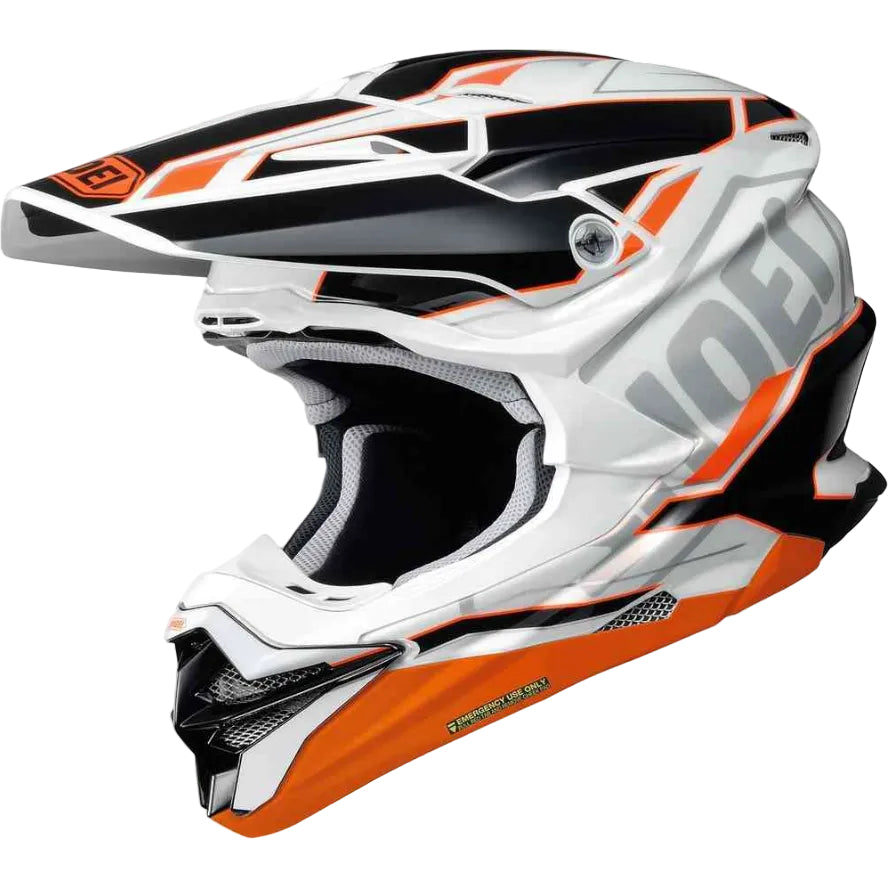 SHOEI VFX-WR　ALLEGIANT　TC-8　Mサイズ Shoei VFX-WR Allegiant White/Black/Orange Motocross Helmet | South