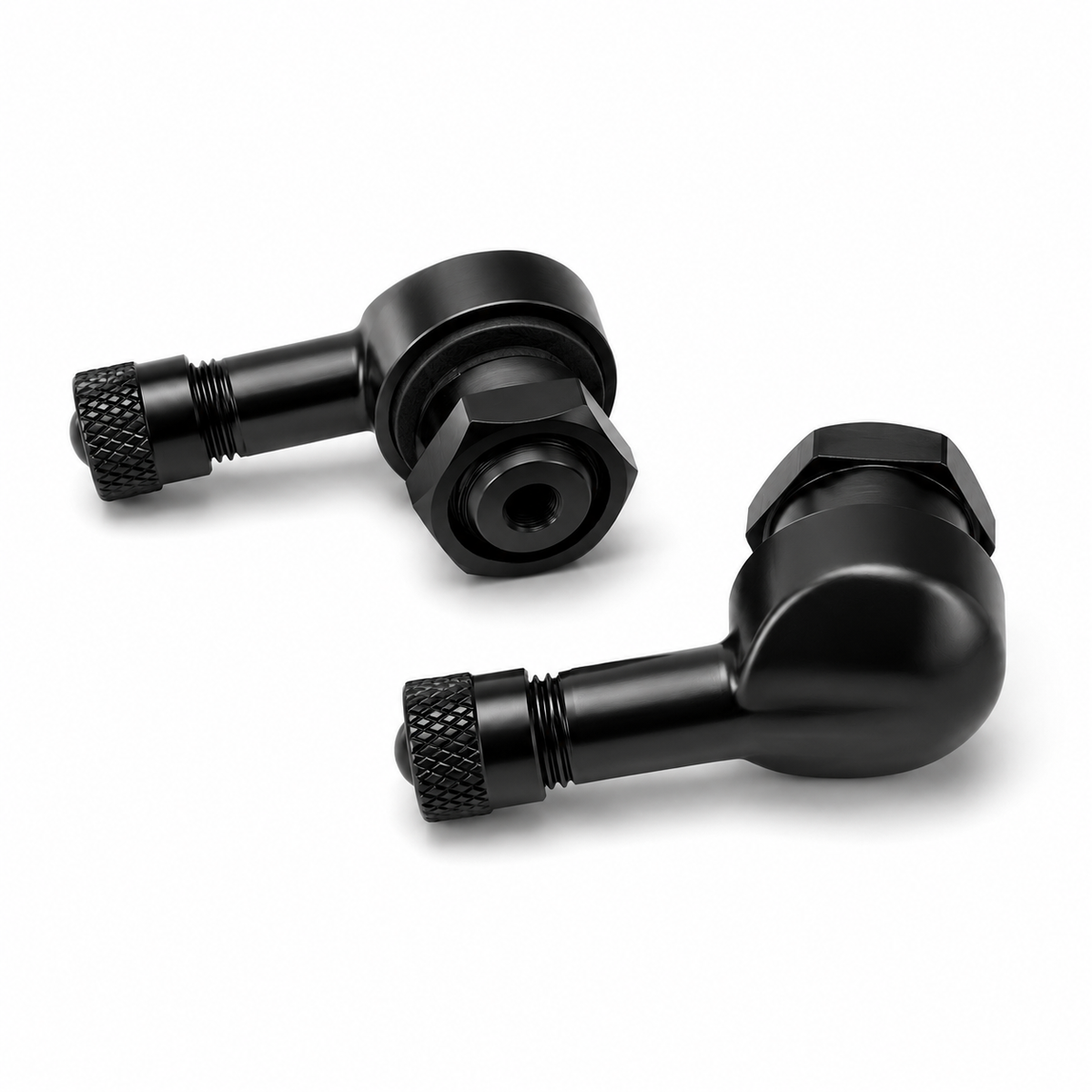 Ridefit 90 Degree Tubeless Alloy Valve Stem 11.3mm (2pk) - Black
