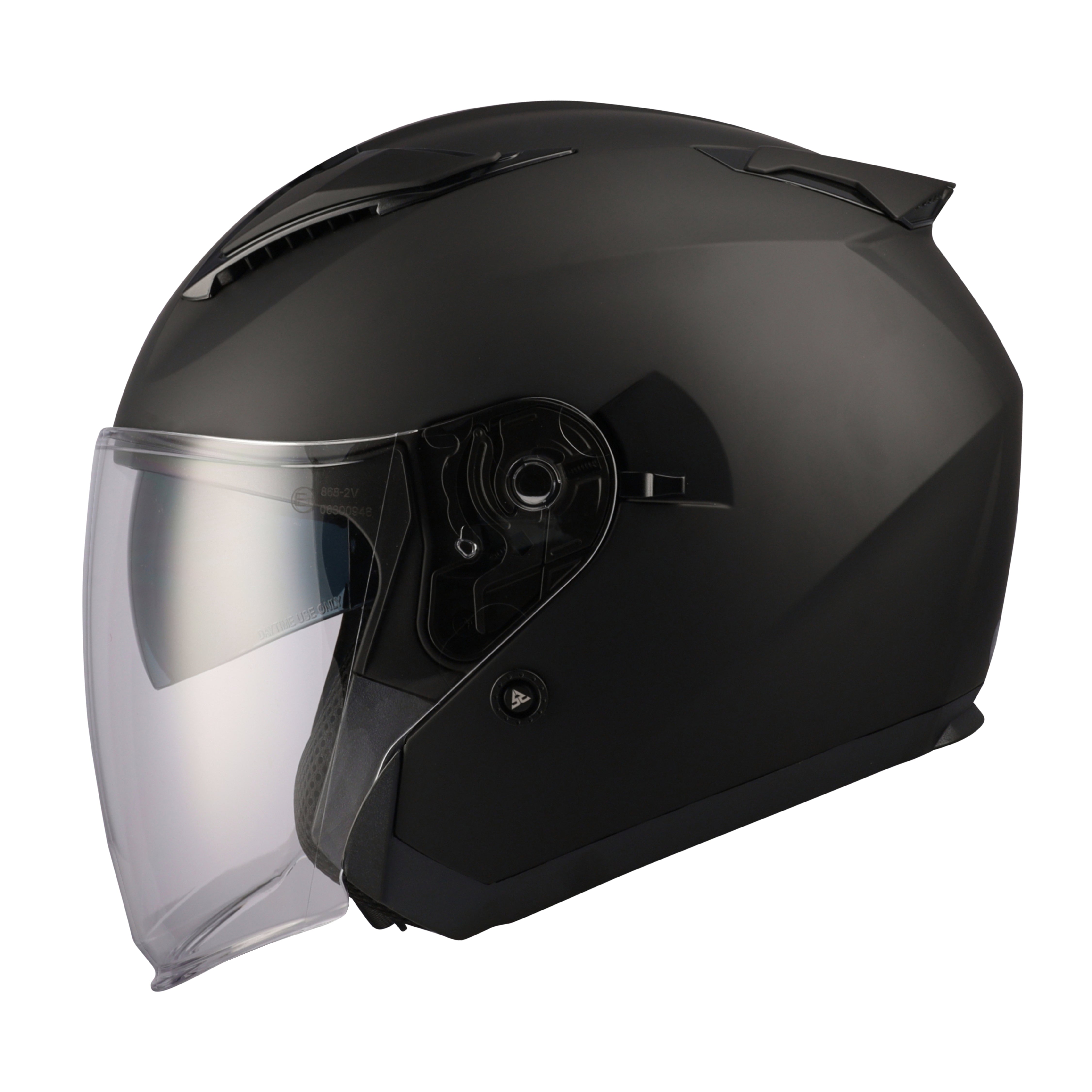SGI Revo Matt Black Open Face Motorcycle Helmet | Bike Helmets RSA
