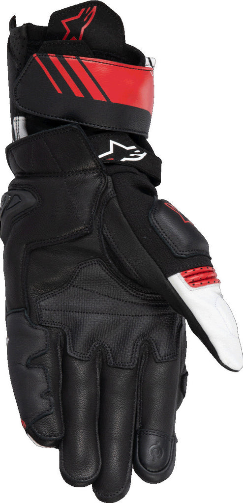 Alpinestars GP Plus R V3 Black/White/Red Motorcycle Gloves | Gauntlet ...