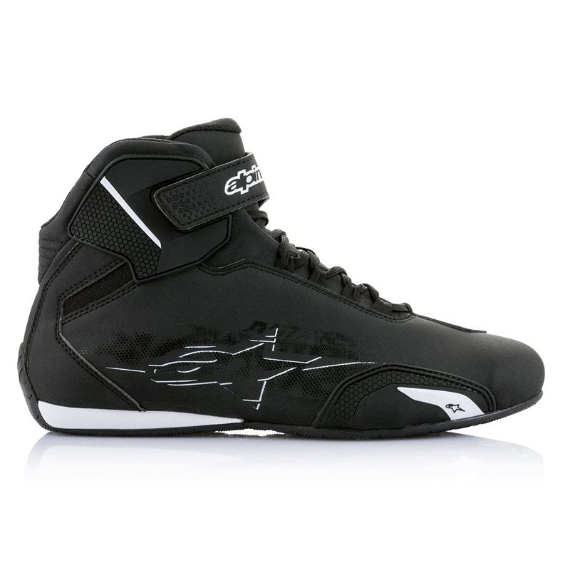 Alpinestars Sektor Shoes Black/White Motorbike Boots | Motorcycle