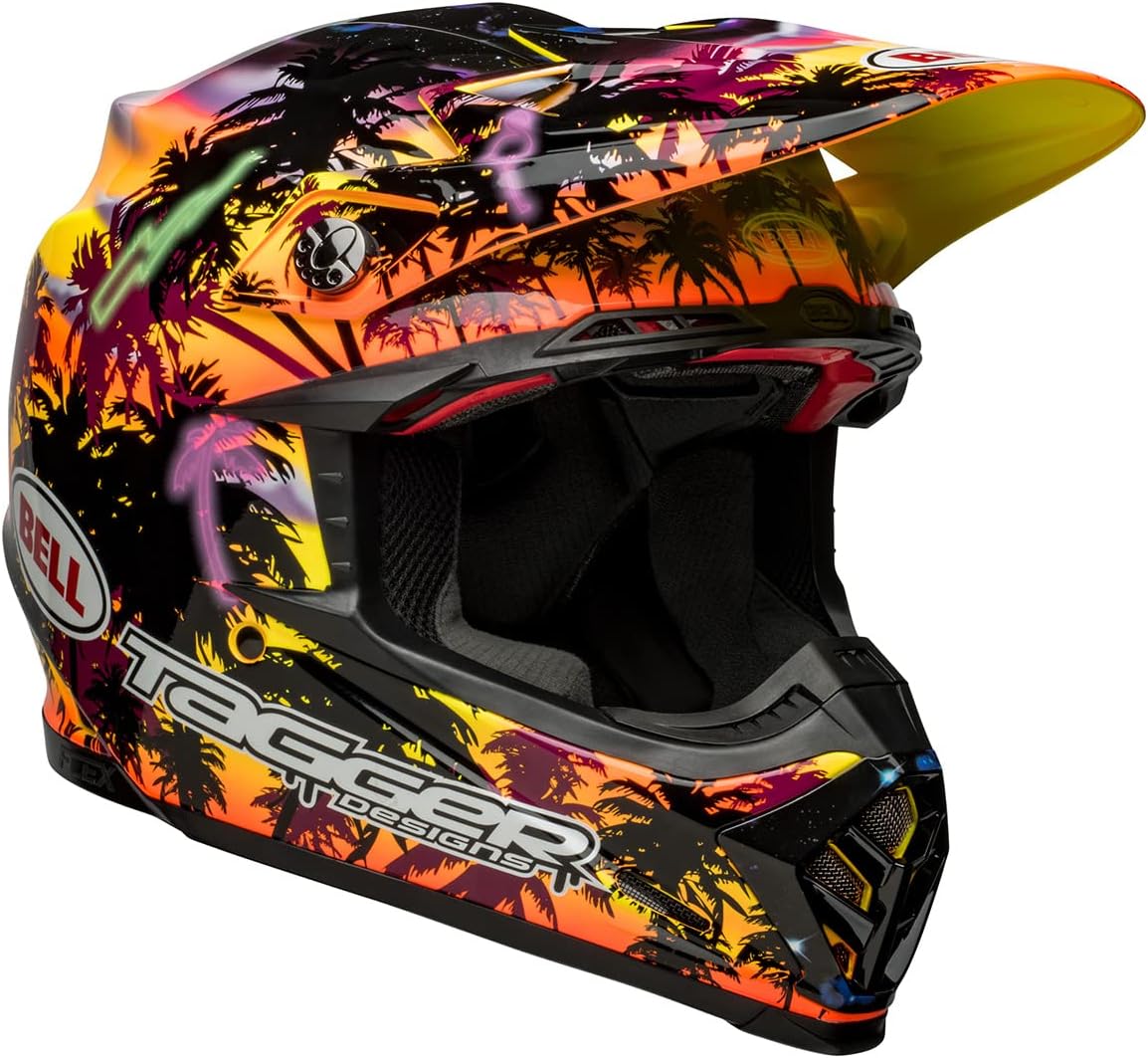 Bell Moto-9S Flex Tagger Tropical Fever Yellow/Orange Motocross