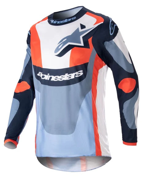 Alpinestars 2024 Fluid Agent Night Navy/Hot Orange Motocross Jersey – SGI