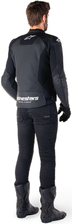 Alpinestars Faster V3 Leather Airflow Jacket Black/White