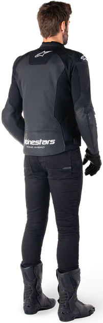 Alpinestars Faster V3 Leather Airflow Jacket Black/White