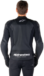 Alpinestars Faster V3 Leather Airflow Jacket Black/White