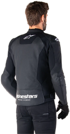 Alpinestars Faster V3 Leather Airflow Jacket Black/White