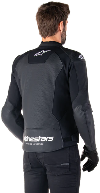 Alpinestars Faster V3 Leather Airflow Jacket Black/White