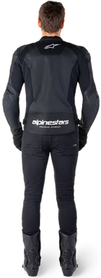 Alpinestars Faster V3 Leather Airflow Jacket Black/White