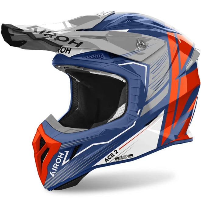 Airoh Aviator Ace 2 Engine MX Cerulean Gloss Motocross Helmet