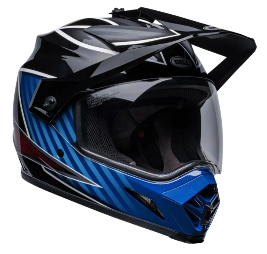 Bell MX-9 Adventure MIPS Dalton Black/Blue Motorcycle Helmet – SGI Bell MX-9 Adventure MIPS Dalton Black/Blue Motorcycle Helmet – SGI
