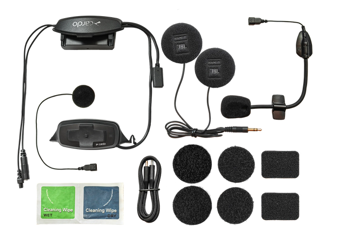 Cardo 4X-S Bluetooth Communication System Singel Pack for Shoei Gen 3 Motorcycle Helmets