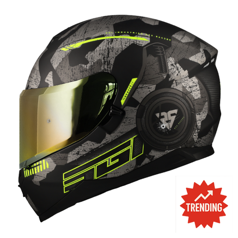 SGI Encounter Trooper Fluo Motorbike Helmet