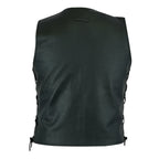 Johnny Reb Mens Plenty Leather Vest Black