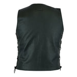 Johnny Reb Mens Plenty Leather Vest Black