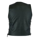 Johnny Reb Mens Plenty Leather Vest Black