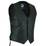 Johnny Reb Mens Plenty Leather Vest Black