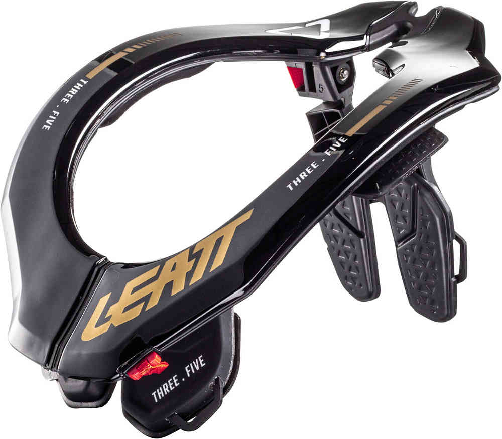 Leatt GPX 3.5 Black/Gold Neck Brace | Motorcycle Protective Gear