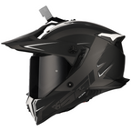SGI Realm Ascent Gun-Metal/White Fibreglass Motorcycle Helmet