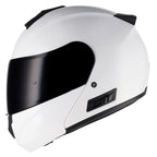 SGI Fusion 2.0 Gloss White Flip Up Motorcycle Helmet
