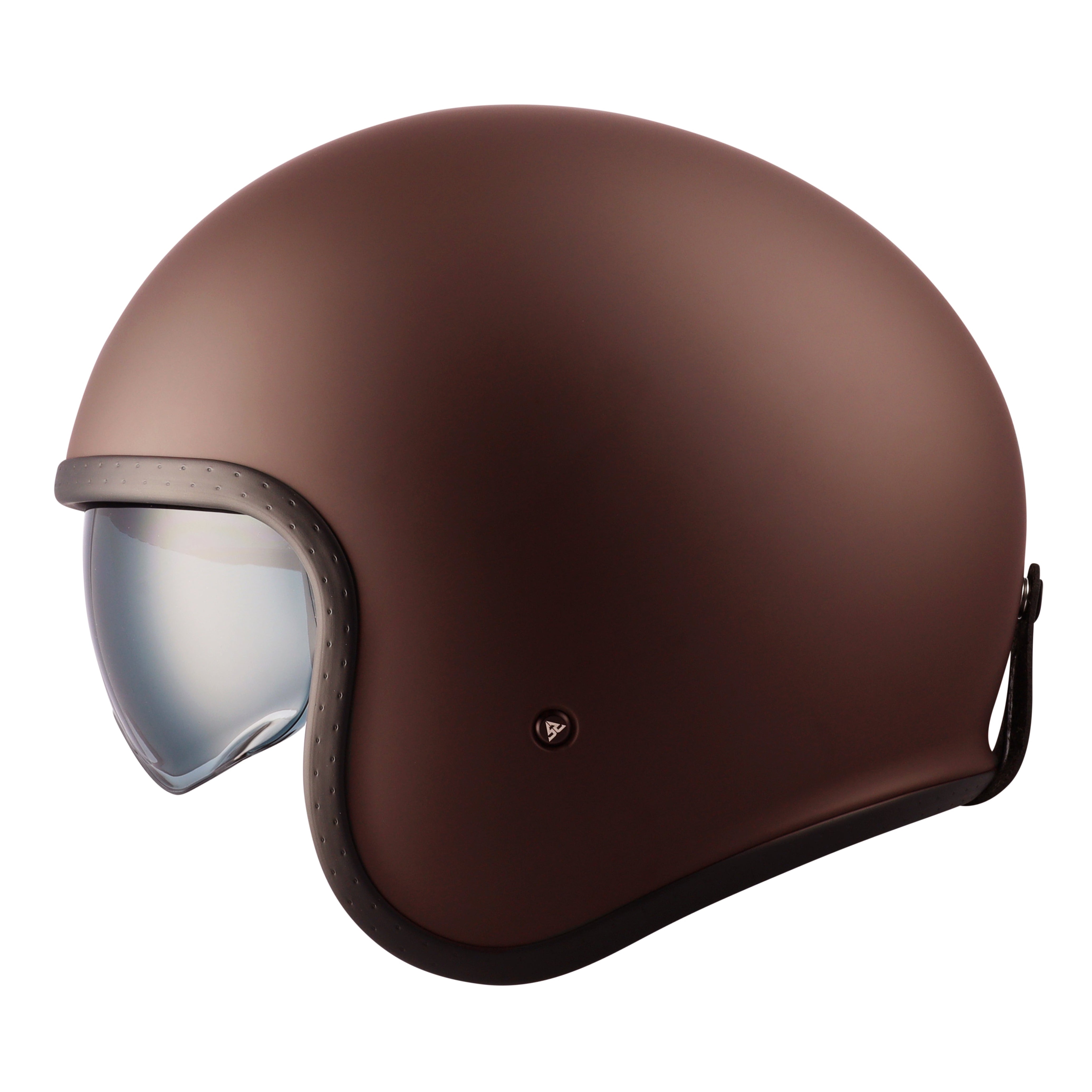 SGI Raven Matt Brown Open Face Motorcycle Helmet | Biker Helmets RSA