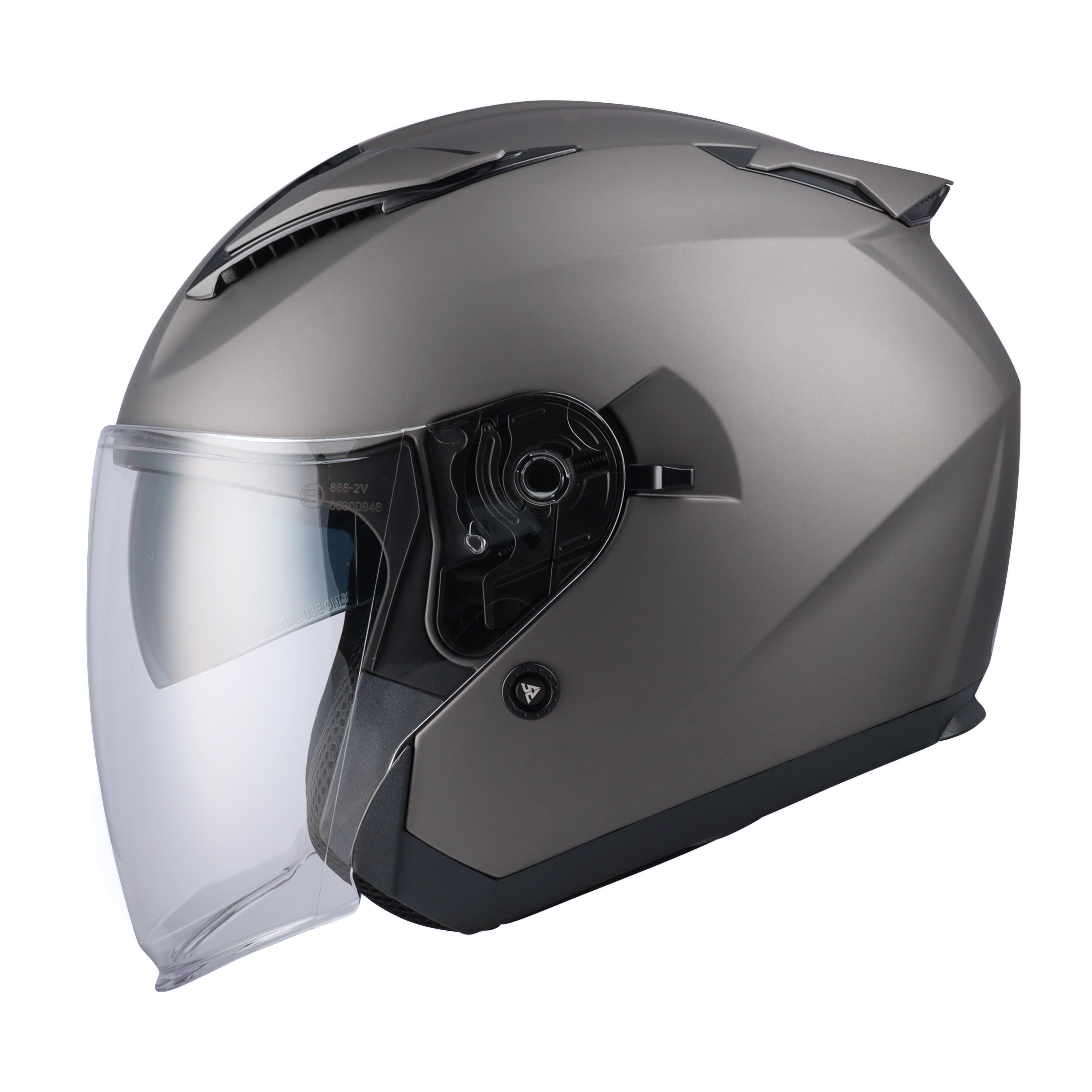 SGI Revo Matt Titanium Open Face Motorcycle Helmet | Biker Helmets RSA