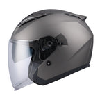 SGI Revo Matt Titanium Open Face Motorcycle Helmet