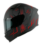 SGI Core Tron Red Full Face Motorcycle Helmet
