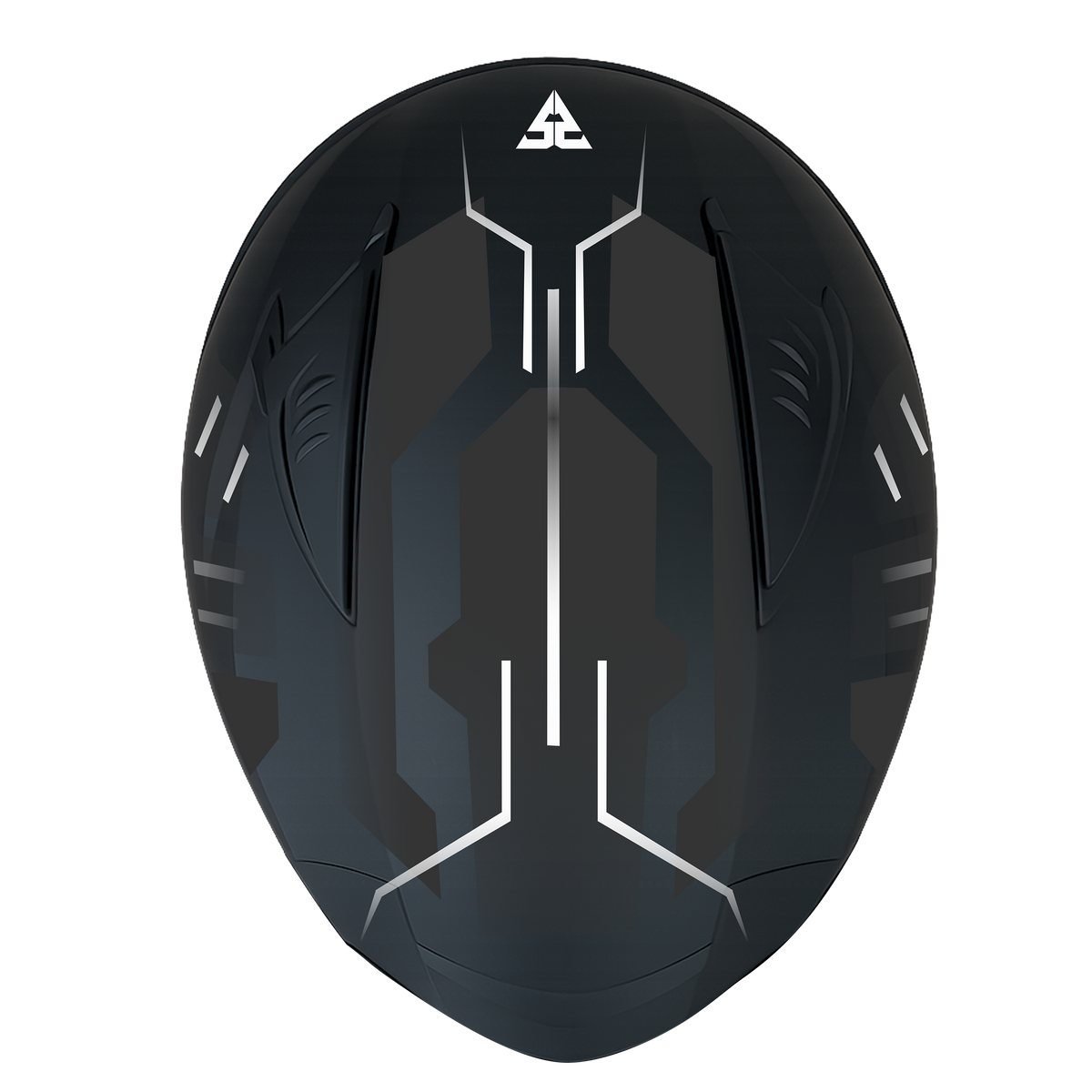 SGI Core Tron White Full Face Motorcycle Helmet
