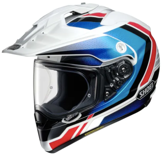 Shoei Hornet X2 Sovereign ADV Blue/White/Red Motorcycle Helmet – SGI