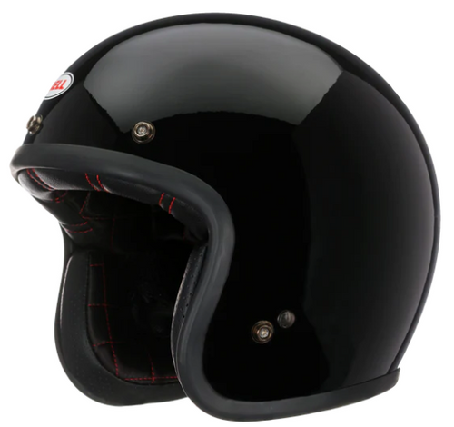 Bell Custom 500 Black Open Face Motorcycle Helmet