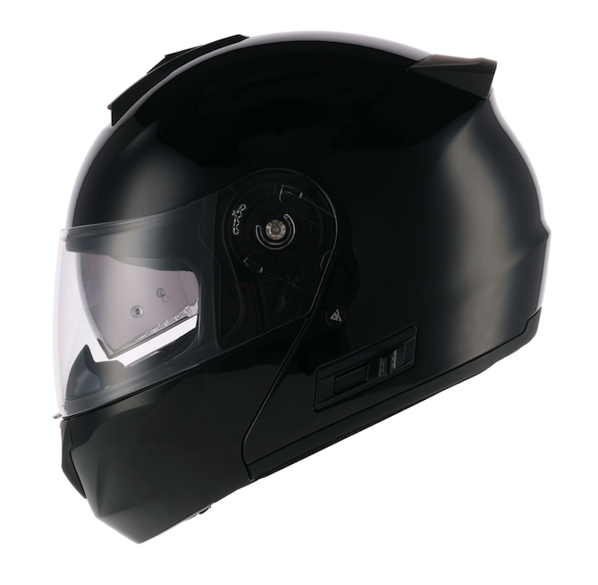 SGI Fusion 2.0 Gloss Black Flip Up Motorcycle Helmet