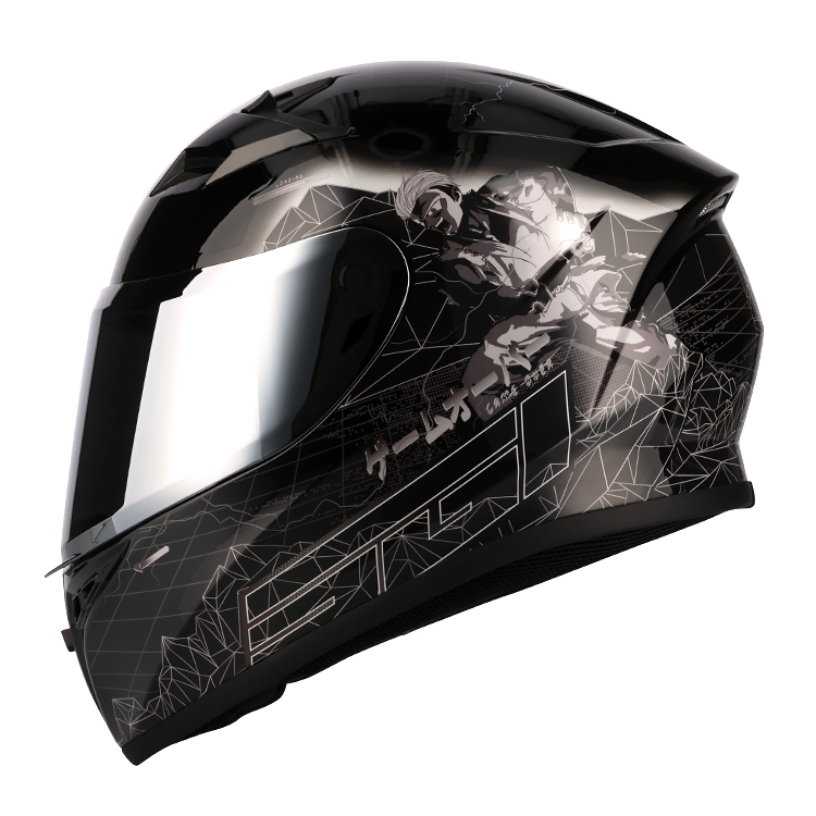 SGI Tyro Void Grey/Silver Motorcycle Helmet