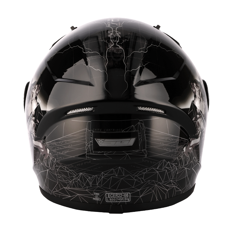 SGI Tyro Void Grey/Silver Motorcycle Helmet