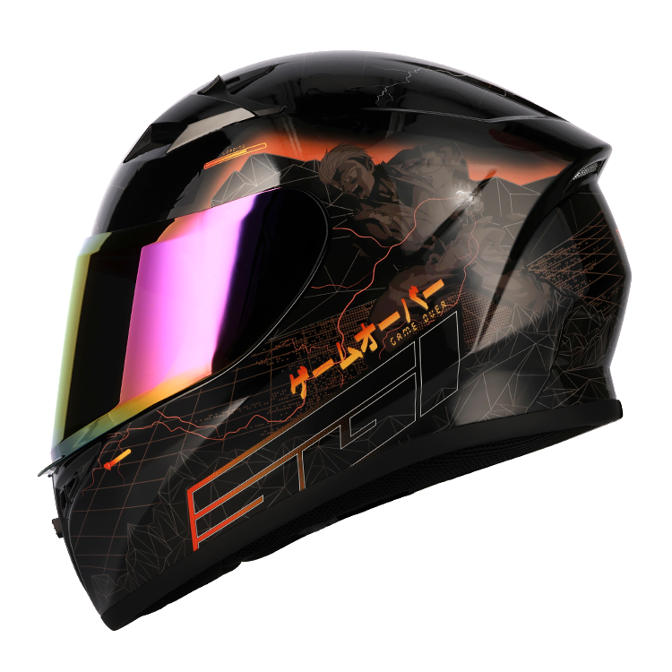 SGI Tyro Void Charcoal/Orange Motorcycle Helmet