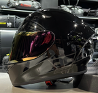 SGI Tyro Gloss Black Motorcycle Helmet