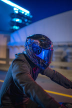 SGI Tyro Void Blue/Pink Motorcycle Helmet